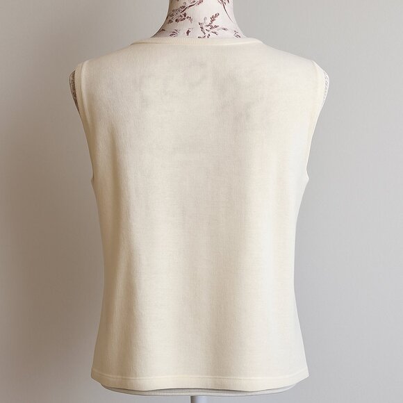 🌾 Jones New York Collection Woman Linen-Blend Top – 0X – Ivory – Quiet Luxury S - Picture 7 of 8